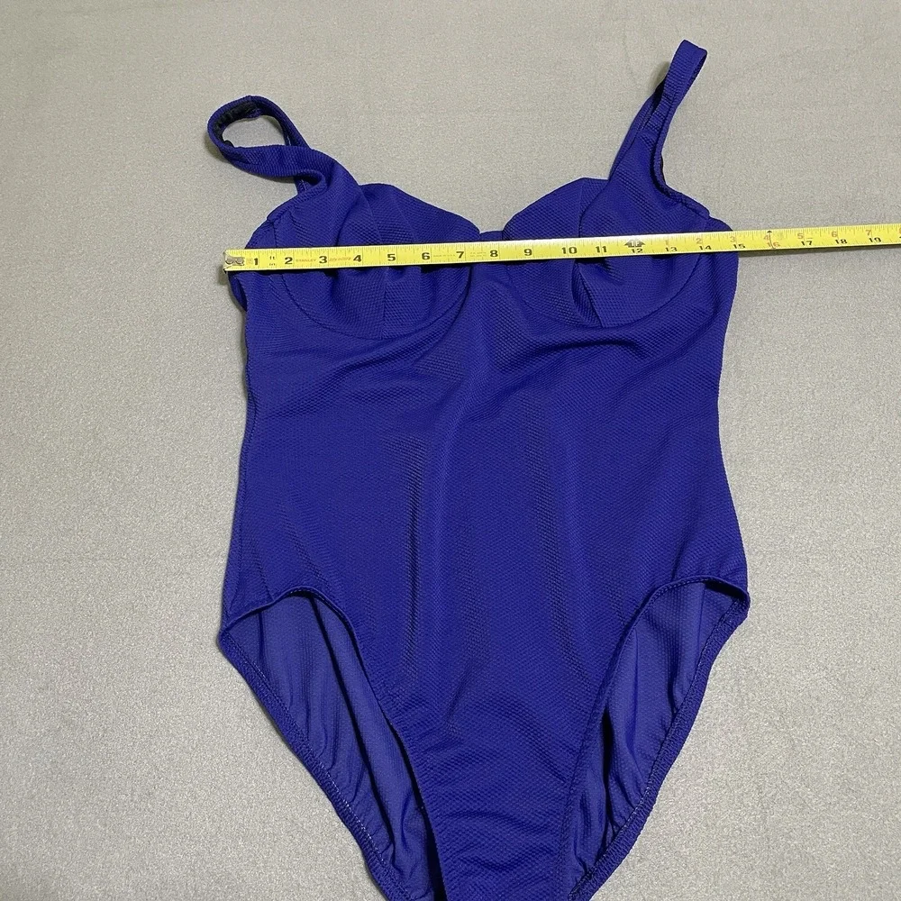 Miraclesuit Womens Royal Blue One Piece Bathing Suit Underwire Cups Swimsuit L* - Picture 4 of 13